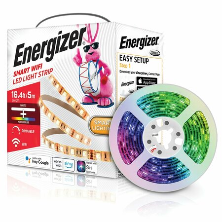 ENERGIZER Smart Multicolor LED Light Strip, 16.4 Feet EOS2-1001-WHT